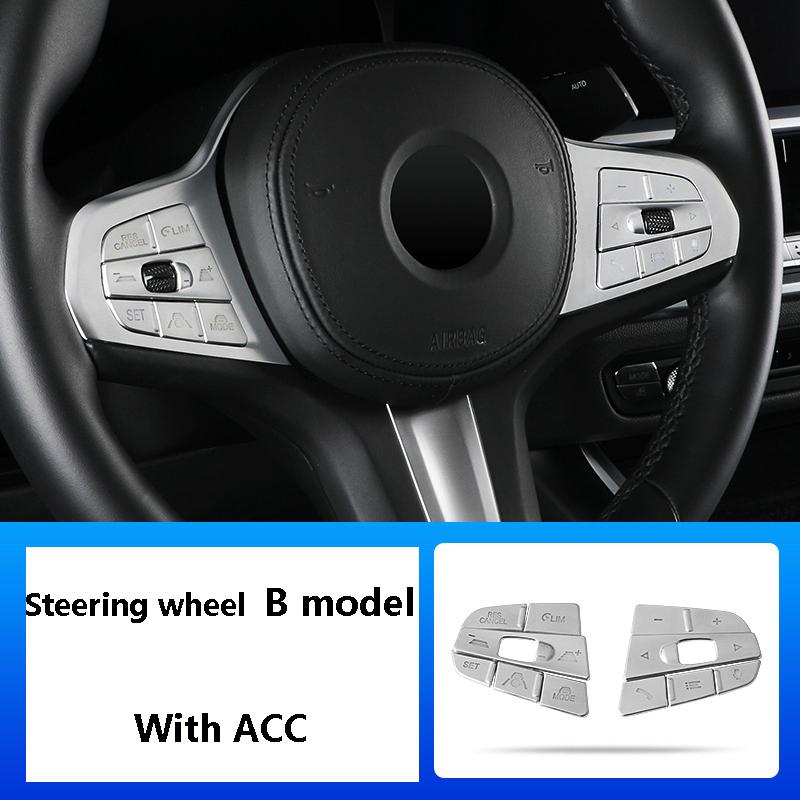 Car Steering Wheel Unlock headlight Buttons frame Covers Stickers Trim for BMW 3 series G20 G28  lnterior Auto