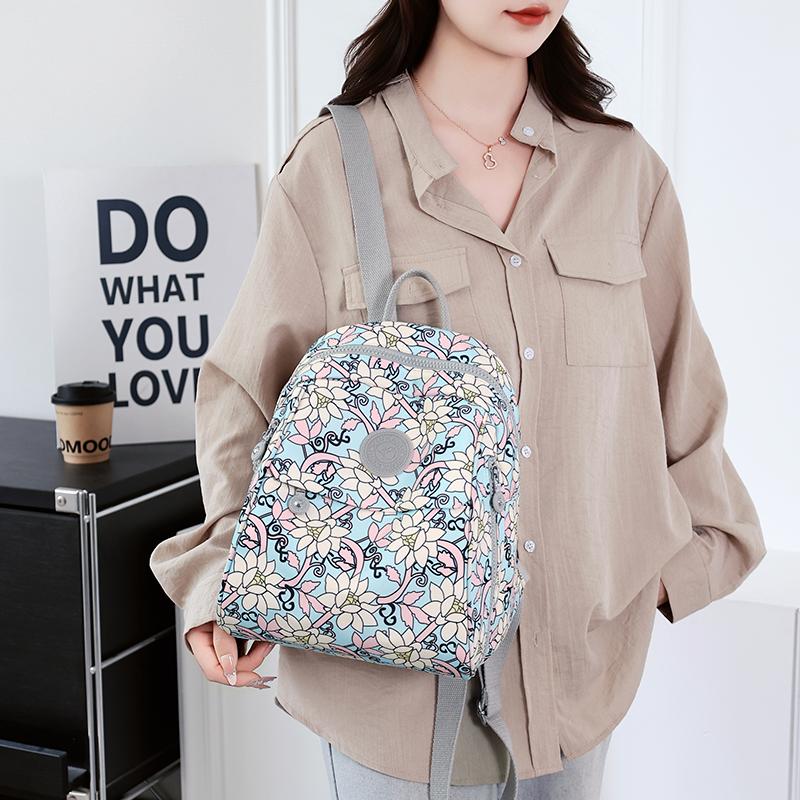 Printed Backpack Large Capacity Nylon Travel Bag Women's Backpack
