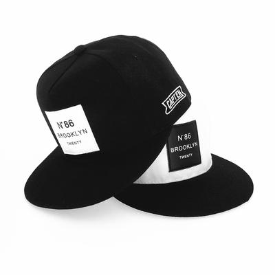Berretto da baseball con toppe in tinta unita con lettere BROOKLYN da uomo e da donna. Cappello da sole in pelle con cappuccio snapback
