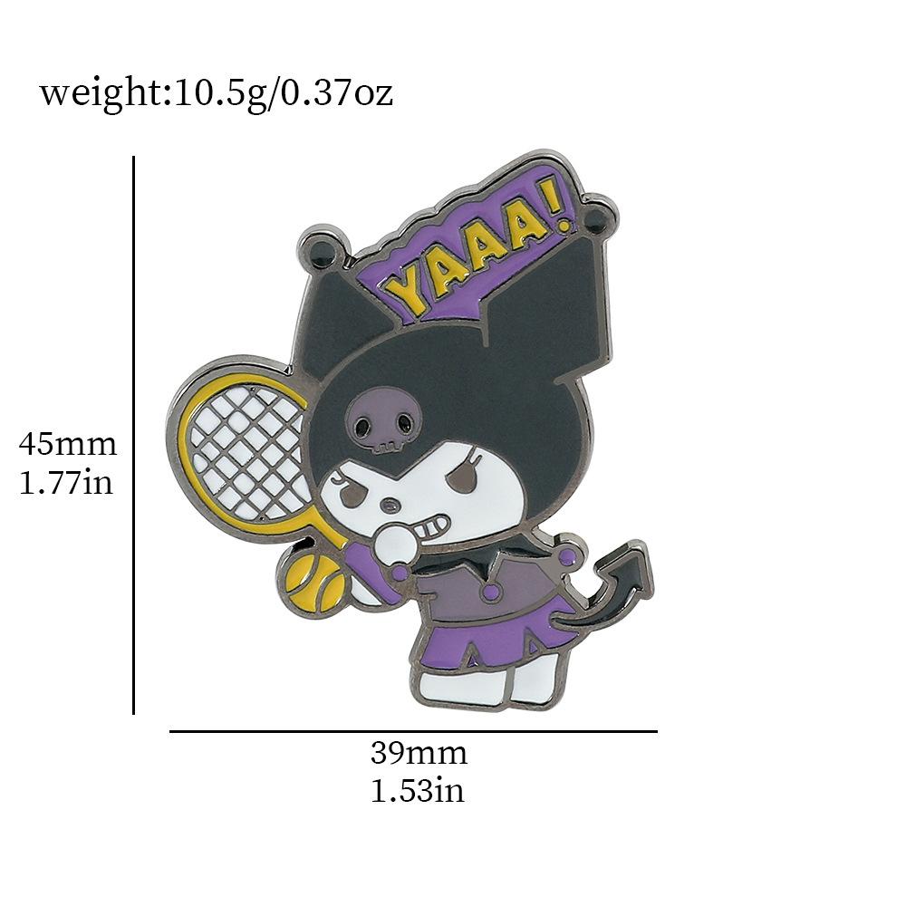 

Cute Soft Moe Sanrio Metal Badge Kulomie Badge Cartoon Comic Style Accessories Brooch