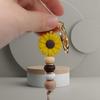 Versatile Floral Design Key Ring Soft Comfortable Touch Beaded Key Chain Silicone Construction Long Use