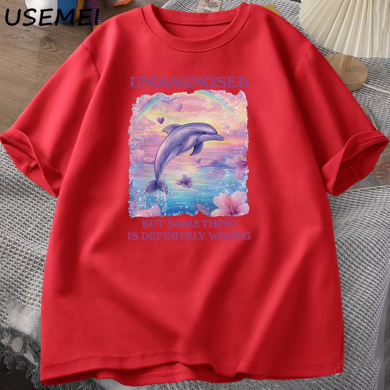 

Undiagnosed But Something Is Wrong Tshirts Unisex Casual Cotton Short Sleeve Tshirt Harajuku Graphic T Shirts Streetwear Tees XL