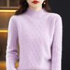 Autumn and Winter Semi-turtleneck Thickened Sweater Pullover Bottoming Shirt Women's Loose Solid Color Knitted Sweater Women's Thin Top