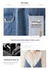 Plus Size Women's 2026 Summer Lace Patchwork Denim Dress - Light Luxury & Mature Style