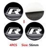 New 2026 4pcs 56mm Car Wheel Badge Center Sticker 60mm Wheel Hubcap Cover Accessorie For VW golf Passat R Rline GTI Polo CADDY Beetle zs0