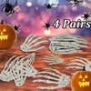 Halloween Decoration Realistic Life Size Skeleton Hands Plastic Fake Human Hand Bone Zombie Party Terror Scary Props