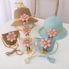 Girls Summer Straw Hat Bag Children Breathable Sunscreen Hat Straw Coin Purse For Outdoor