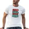 Pare De Pensar Comece A Fazer Camiseta Masculina De Algodo Camiseta Oversize Camiseta Masculina De Anime