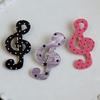 2 Piece Lovely Star Dot Music Symbol Hair Clip Safe Acrylic Hair Decorations Barrettes Present For Kids Adults