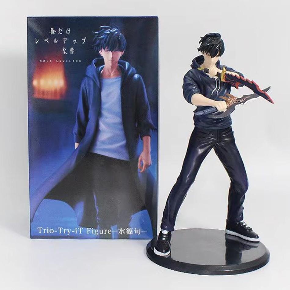 New SoloLeveling Shadow King Figure Sung Jinwoo Cheng Xiaoyu Handheld Model Desktop Ornament Action Figure Anime Collection Gift