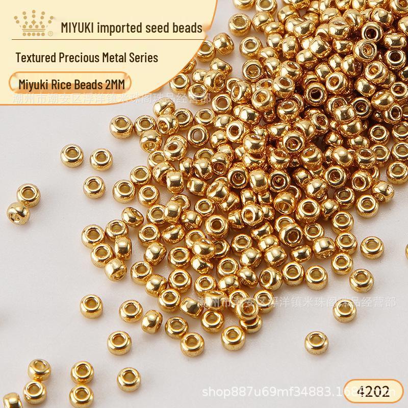 1.5mm-3mm Metallic Texture Miyuki Rice Beads for Embroidery DIY Accessories