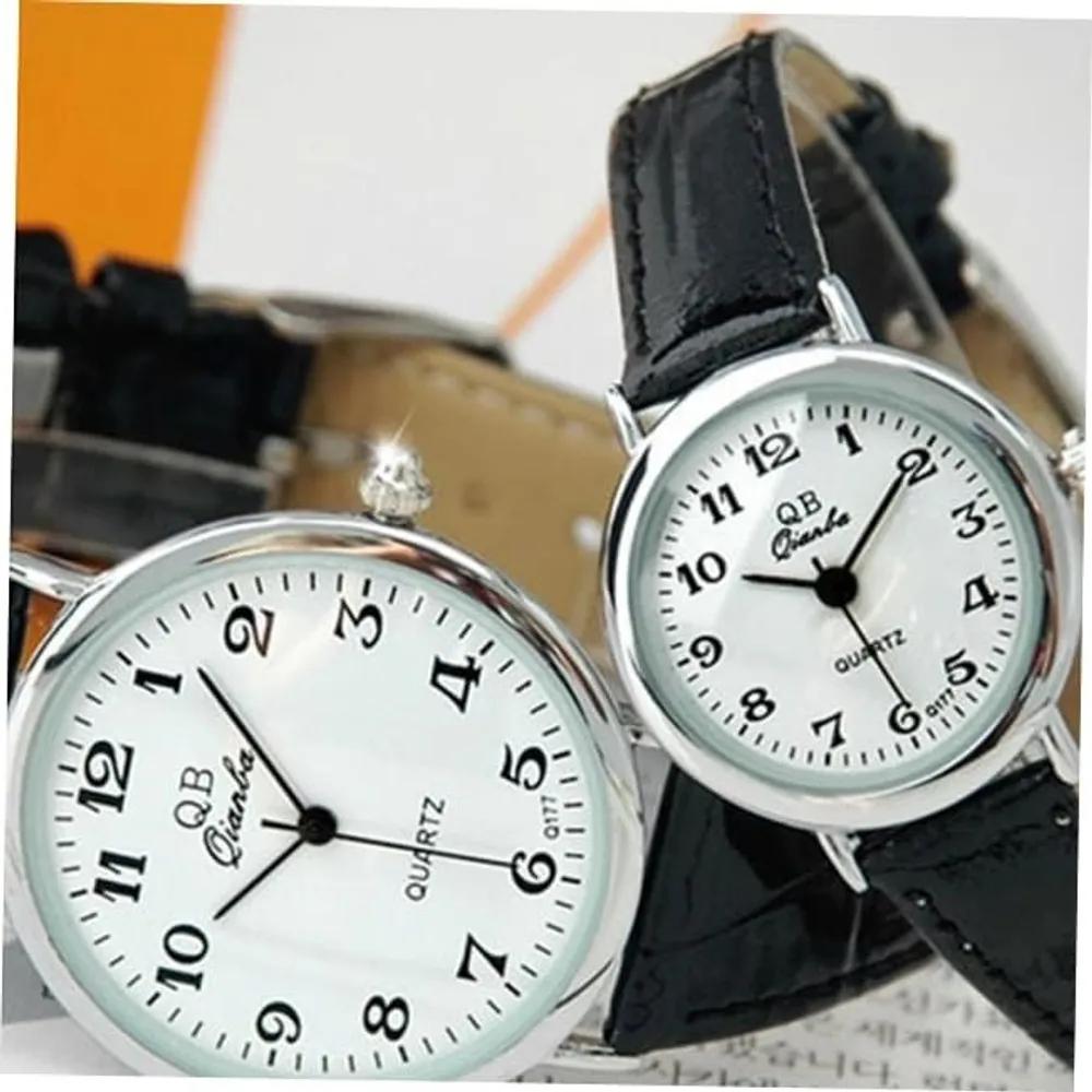 Men s Leather Watch QB-80151 (Large) Black (Large)