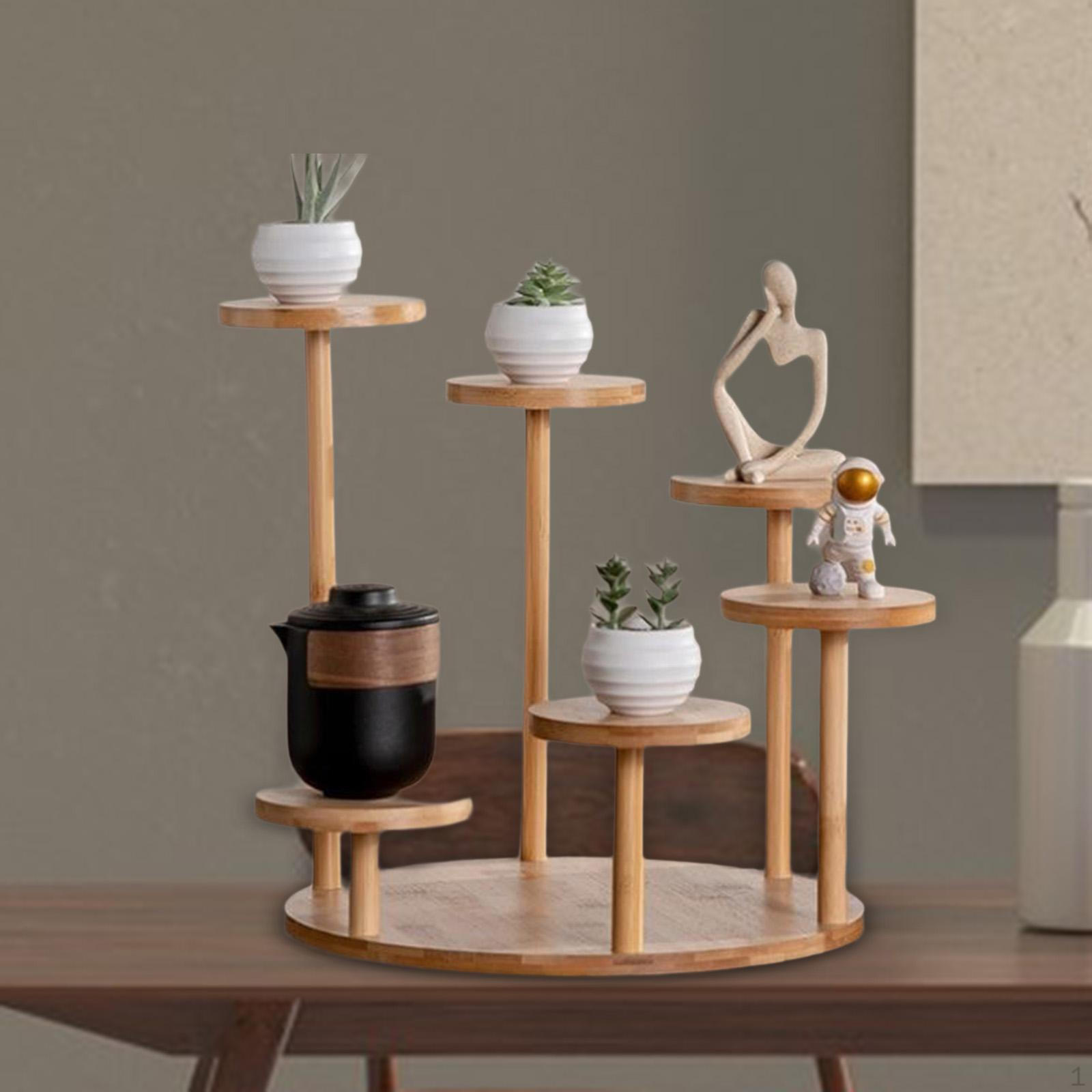 Handcrafted Wooden Plant Stand for Home and Garden Decor