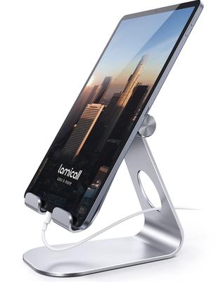 Adjustable Angle Tablet Stand, Aluminum Holder, Lomicall Stand Desktop Vertical Stand, Tablet Stand, Desk Stand, Standing, Aluminum, Telework, Work