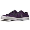 Converse One Star Series Comfortable Versatile Low Top Canvas Shoes Unisex Sneakers White Purple 165954C