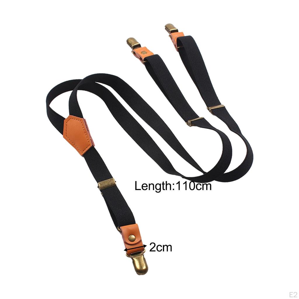 Tirantes para hombre Correas elásticas Clips resistentes ajustables Pantalones para mujer Brace Jeans
