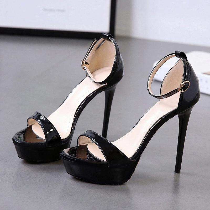 

Новые модные женские босоножки на высоком каблуке с круглым открытым носком и ремешком на щиколотке для ночного клуба и вечеринок 39