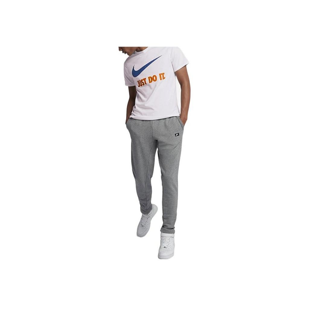 Nike Large Logo Print Crew Neck T-Shirt Men Tops White 707361-100