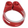 Bike Seat Post Clamp Aluminum Alloy Adjustable Bicycle Seatpost Lock Clamp Quick Release for Replacement Red 34.9mm