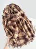 Autumn Winter Women Preppy Knit Scarf Lady Men Sweet Casual Plaid Tassel Scarve Wrap Shawl Femme Male Unisex Fashion Korean New