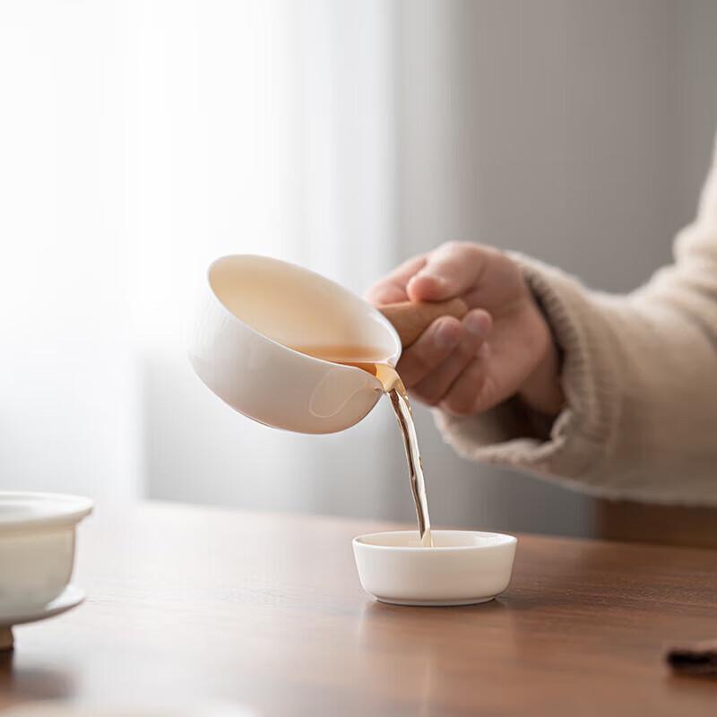 Sushic Mutton-fat Jade Ceramic Travel Tea Set