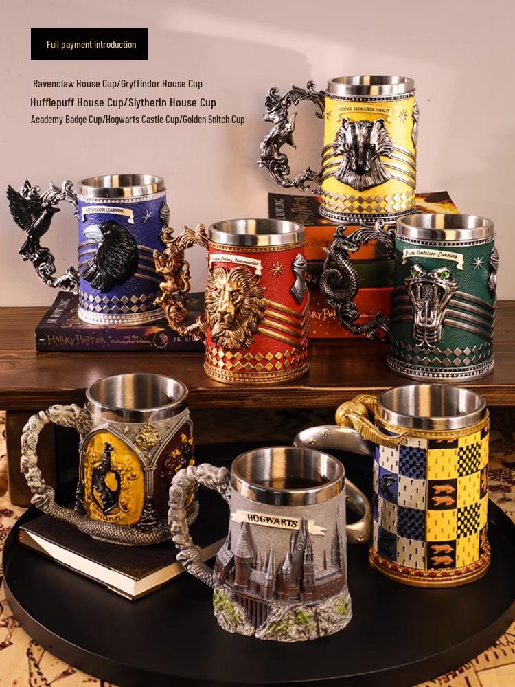 Harry Potter Große Kapazität Retro Graviert Edelstahl Bierkrug