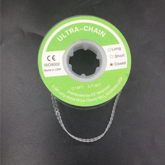 Zubařská pomůcka Ortodontická elastická čirá pryžová páska Ultra Power Chain 3 typy