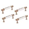 4 Sets Cabinet Door Handle Retro American Style Ergonomic Design Ceramic Furniture Drawer Handle