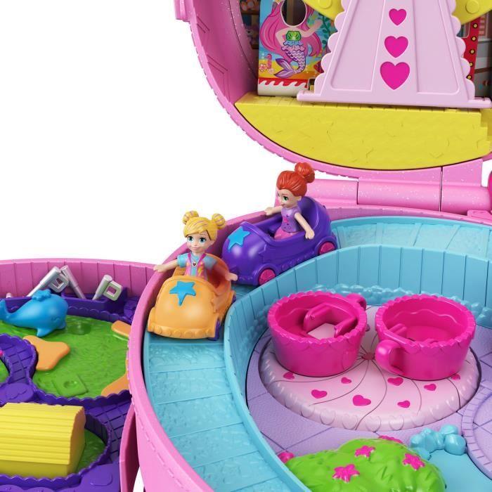 Polly Pocket - Pollyville - Coffret Fête Foraine Transportable - 4 espaces de jeu et de nombreux accessoires - Dès 4 ans