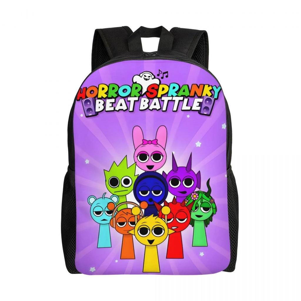 Custom Cartoon Sprunki Backpacks for Women Men Water Resistant College School Bag Print Bookbags
