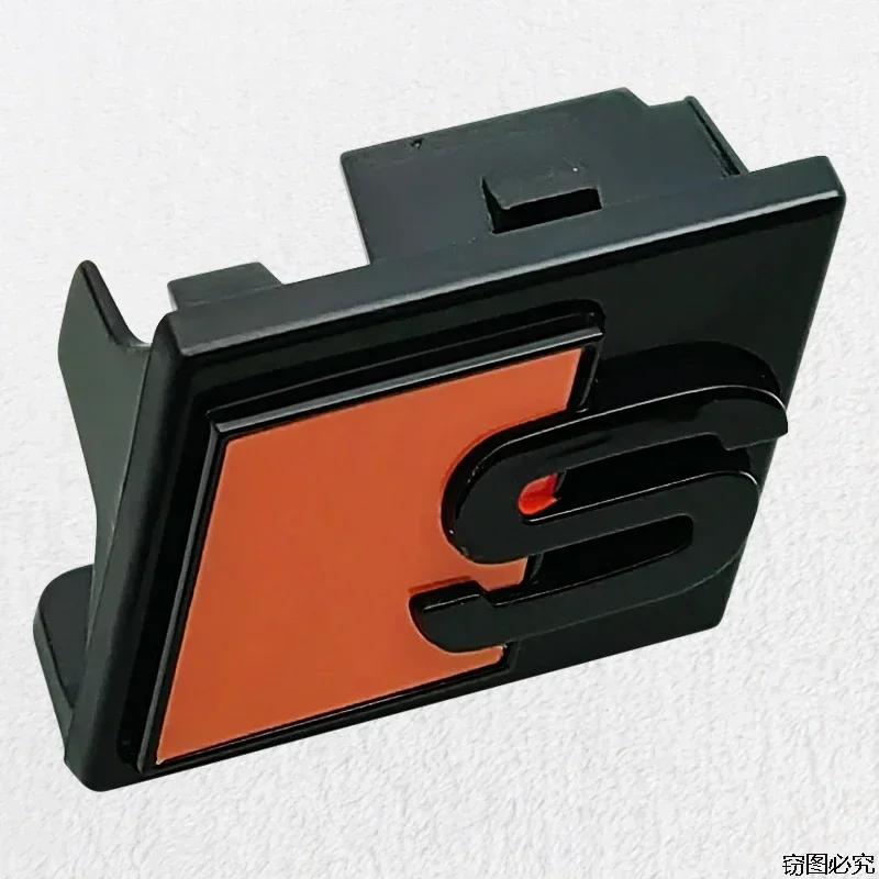 ABS Car Front Grille Emblem Styling for hot A6 A4 S5 S6 A3 S3 Q7 S4 S7 S8 Q5 Badge Sticker Decals Auto Retrofit Accessories