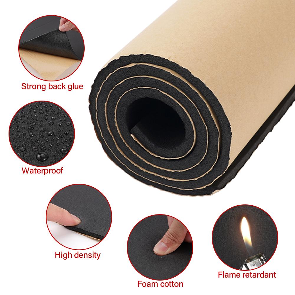1/2M Car sound absorbing cotton Proofing Deadener Engine Noise Sound insulation Acoustic Foam and flame retardant