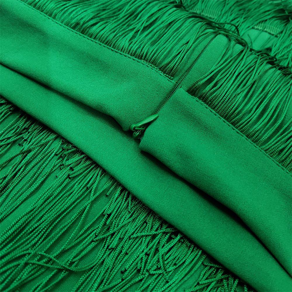 Women's Plus Size High Waist Fringe Patchwork Bodycon Pencil Midi Skirt for Parties