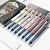 6 ThemenFlüssige Schnelltrocknende Tinte Neutralstift, Wischfester Soft-Touch-Stift zum NotizenmachenZeichnenSchul- und Bürobedarf, Schwarz