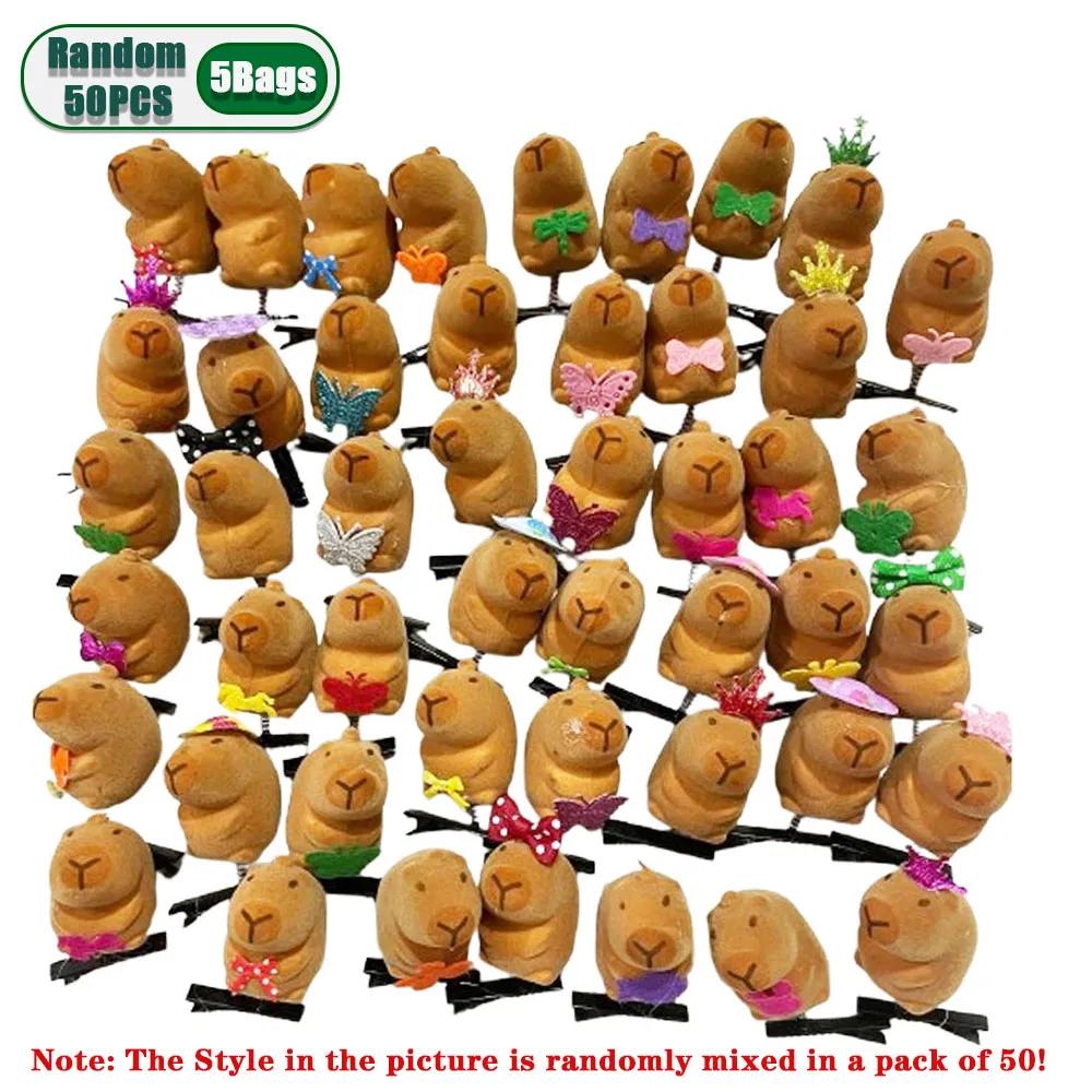 10-100 STÜCKE Kawaii Schleife Kleine 3D Capybara Haarnadel Haarspange Schnabelspange Pony-Clips Seitenclips Kopfschmuck Haaraccessoires