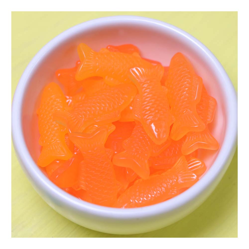 100pcs Mini Flatback Fish Cabochon 3D Miniature Fishes Doll House Cartoon Animals Accessories Kitchen Set Kids Gift