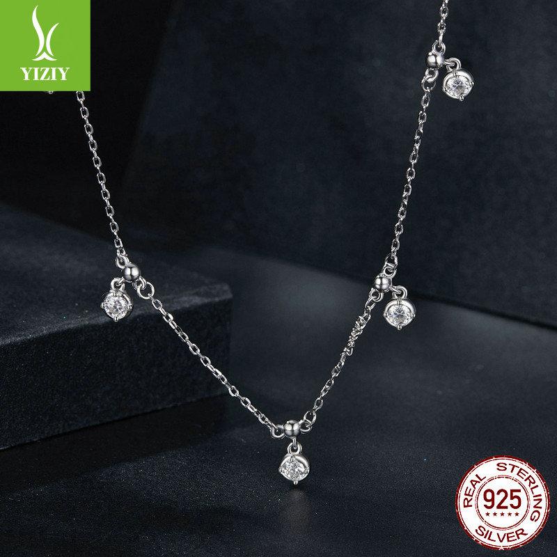 Gypsy Moissanite Necklace Female, Romantic And Elegant Wind Can Be Stacked To Wear S925 Sterling Silver Collarbone Chain