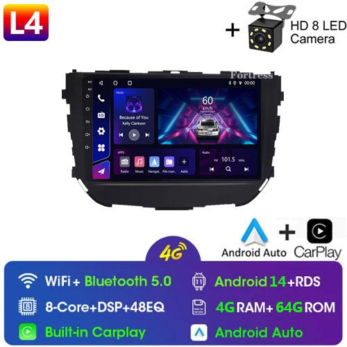 For Suzuki Vitara Brezza 2016 - 2019 Car Radio Multimedia Video Player Navigation Android 13 2din 2 Din DVD Carplay Android Auto