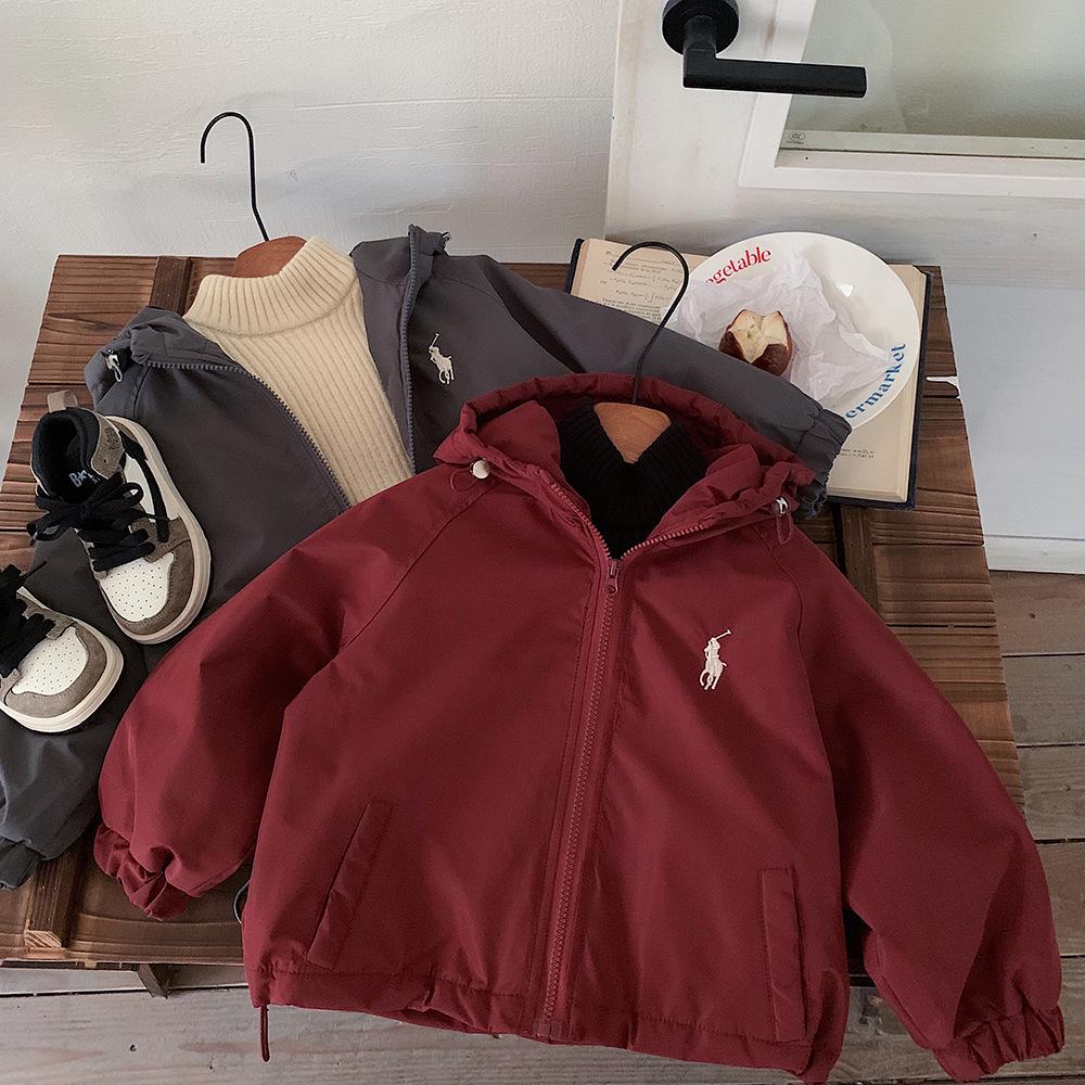 Kino Winter Boys' Three-Proof Cotton Jacket: Korean Style Thickened Hooded Coat for Children.
