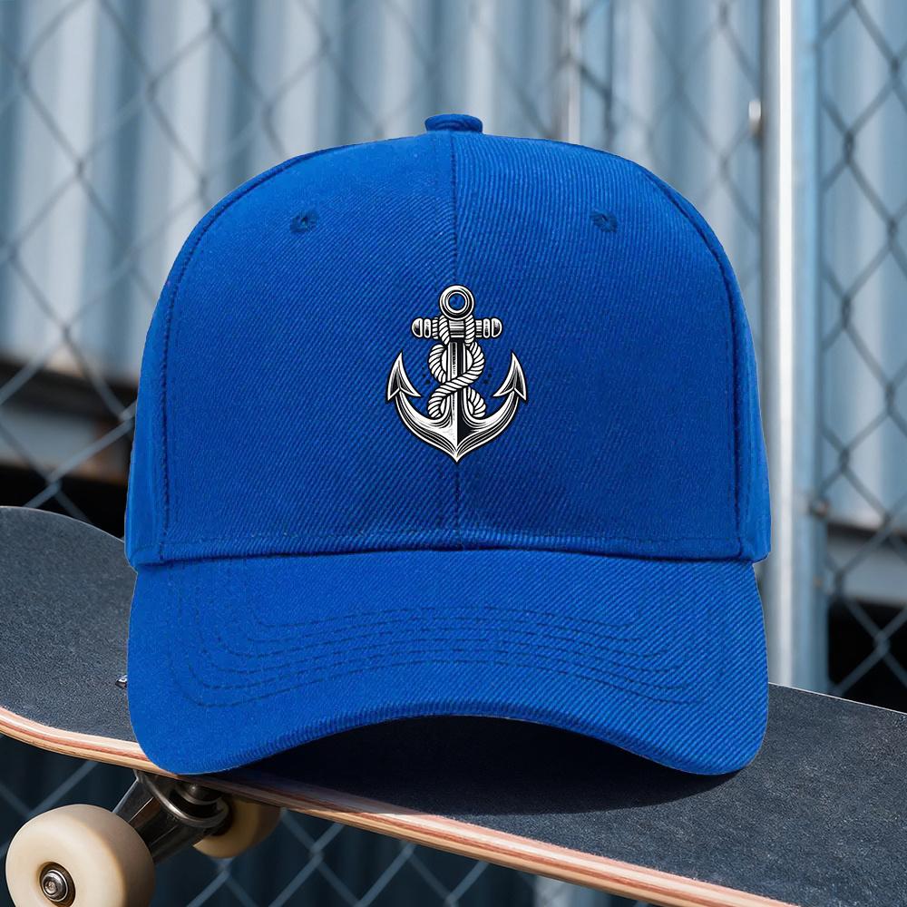 An Adjustable Cap Featuring a Vintage Anchor Print Perfect for Both Unisex And Women Who Enjoy Outdoor Sports ItS an Ideal Gift