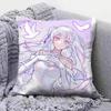 Re Zero Infinity Emilia Cute Anime GGirl  Pillow Covers Home Sofa Cushion Covers and Aecorative Custom