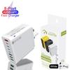 55W 8-Port Fast Charger: 4 USB, 4 PD, QC3.0 Compatible with EU/US/Korean Standards
