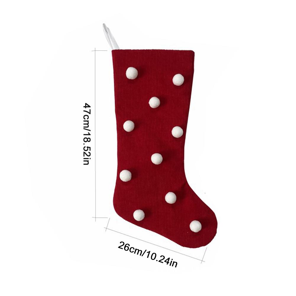 1pc Bow Christmas Socks Candy Gift Bag Festival Atmosphere Scene Decoration Pendant Christmas Home Decor
