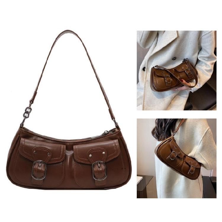 Lady Purse Fashion Underarm Bag for Women Girl Versatile Vintage Shoulder Bags