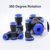 1Pc Plastic Pneumatic Fittings Push in Straight Reducer Connectors Water Hose Quick Connect for Air/Vacuum Water Hose 2 Ways