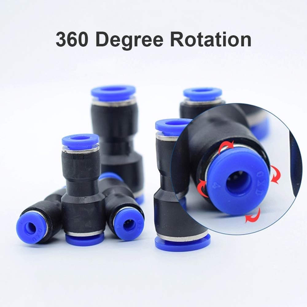 1Pc Plastic Pneumatic Fittings Push in Straight Reducer Connectors Water Hose Quick Connect for Air/Vacuum Water Hose 2 Ways