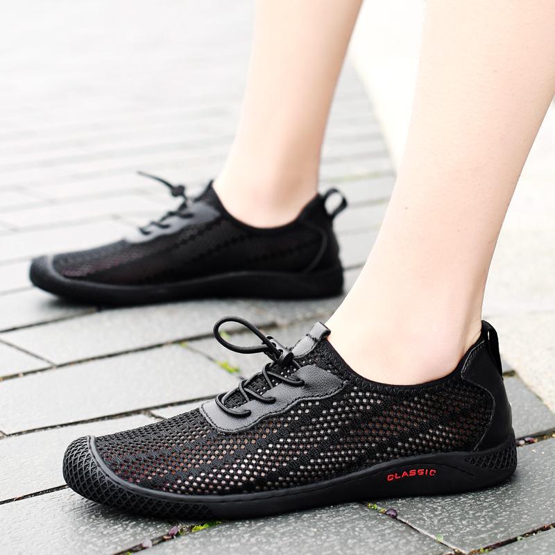 Fashion Summer New Casual Men Shoes Outdoor Water Sneakers Men Breathable Soft Walking Shoes Slip-on Men Loafers Lightweight Beach Shoes