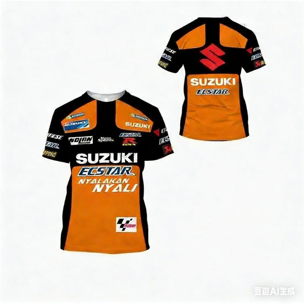 Suzuki 2026 Motorcycle Style 3DPrint Men T-shirt Summer Daily Outdoor Sports Fitness Quick-drying Breathable Casual Short Sleeve