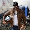 European code custom-made European and American autumn and winter men's clothing pu fur integrated jacket jacket tide