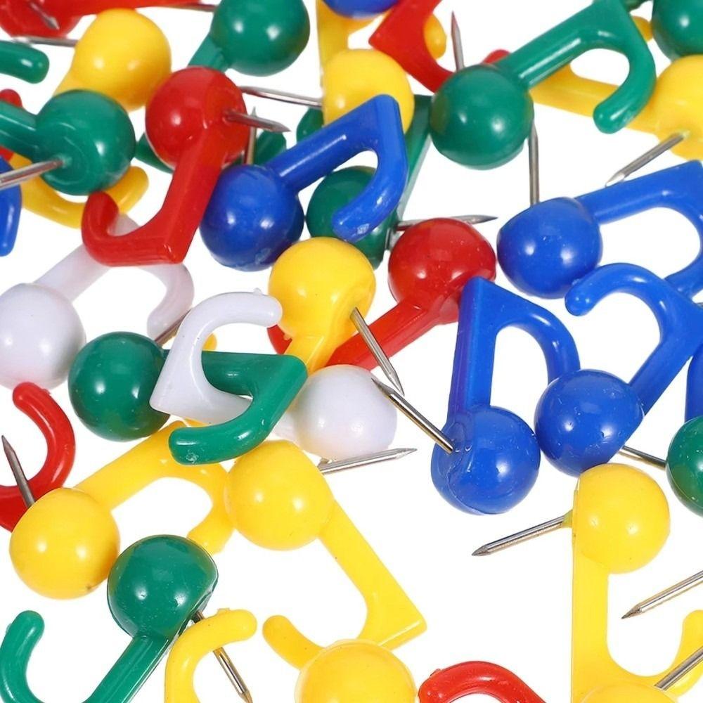 100Pcs DIY Colorful Push Pins Creative Multifunctional Board Thumbtack Reusable Easy Install Cork Board Pushpin Wall Markers